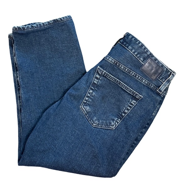 AG Adriano Goldschmied Ex Boyfriend Slouchy Slim Crop Blue Denim Jeans Size 28 - Picture 5 of 13